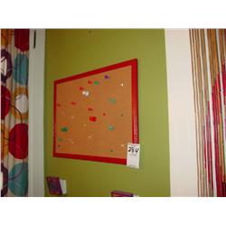 WALL-HUNG BULLETIN BOARD FRAMED