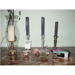 VOLTAGE VALET & CANDLE STICKS & PORCELAIN (8X)