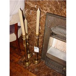 BRASS CANDLE STICKS (3X)