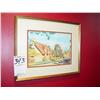 Image 1 : ORIGINAL WALL HUNG FRAMED  WATER COLOR OF ENGLISH COTTAGE