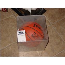 SIGNED NBA BASKETBALL IN LUCITE CASE