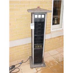 LASKO STANDING OUTDOOR PLUG IN LIGHT AND FAN BRONZE MISSION-STYLE (2X)