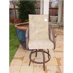 "SUNSET" MALLIN, FROM FLOWER CITY SLING STYLE SWIVEL METAL BASE BARSTOOLS (2X)