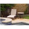 Image 3 : "SUNSET" MALLIN FROM FLOWER CITY SLING STYLE METAL BASE CHAISE LOUNGES (3X)