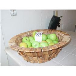 OVAL DISPLAY BASKET WITH FAUX FRUIT