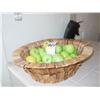 Image 1 : OVAL DISPLAY BASKET WITH FAUX FRUIT