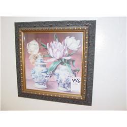 FRAMED PRINT OF VASES