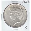 Image 1 : $1 PEACE SILVER 1923 UNCIRCULATED SILVER DOLLAR