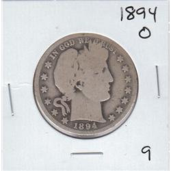 1894 O BARBER HALF SILVER