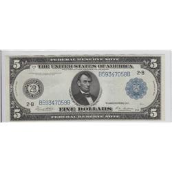 $5 1914 FRN SPECTACULAR APPEAL BOLD CRISP