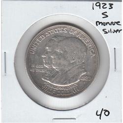 1923 S MONROE SILVER COMMEMERATIVE