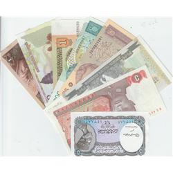 LOT OF 10 WORLD NOTES CRISP UNCIRCULATED