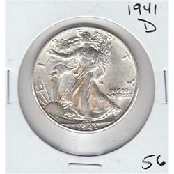 1941 D SILVER WALKING LIBERTY HALF