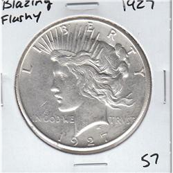 BLAZING $1 PEACE SILVER 1927 FLASHY