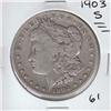Image 1 : 1903 S $1 SILVER MORGAN