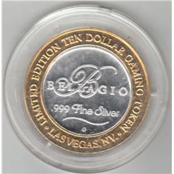 BELLAGIO $10 SILVER .999 FINE BULLION ROUND