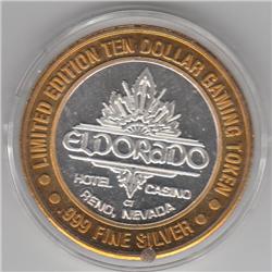 .999 FINE SILVER ROUND CASINO ELDORADO