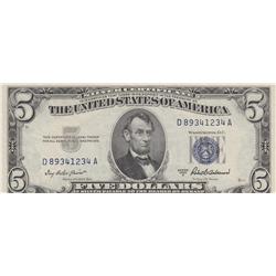 BLAZING UNCIRCULATED $5 SILVER CERTIFICATE 1953 A