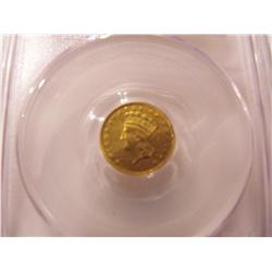 $1 GOLD OPEN 3 PCGS 1873 SUPER APPEAL