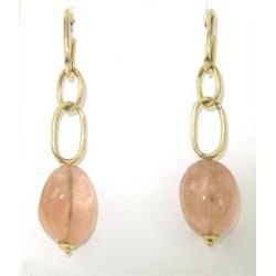 14K Yellow Gold Chalcedony Earrings