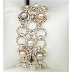 Charles Krypell Gold/Silver Pearl Bracelet