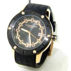 Stuhrling Stainless Steel Rubber Strap Watch