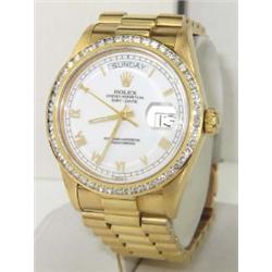 Rolex 18K Yellow Gold Diamond Oyster Perpetual Da