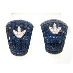 Salavetti 18K White Gold Sapphire & Diamond Earri