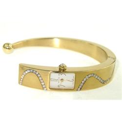 Milus 18K Yellow Gold Diamond Bangle Watch