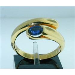 Bvlgari 18K Yellow Gold Sapphire Ring