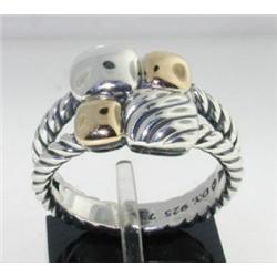 David Yurman 18K Yellow Gold, Silver Ring