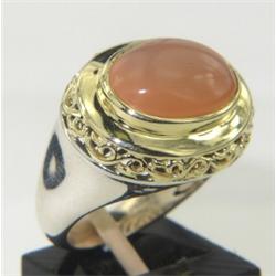 Charles Krypell Gold/Silver Chalcedony Ring