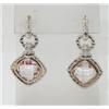 Image 1 : Charles Krypell Silver Rose Quartz Earrings