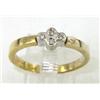 Image 1 : 18K 2-Toned Gold Diamond Ring