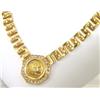 Image 2 : 18K Yellow Gold Diamond Coin Necklace