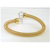 Image 3 : 18K Yellow Gold Pearl Bangle