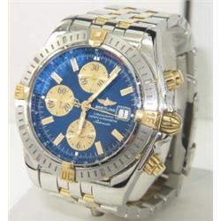 Breitling 18K Yellow Gold and Stainless Steel Mens Watch