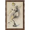 Image 1 : James Carlin, Dancer, Watercolor and Charcoal Drawing