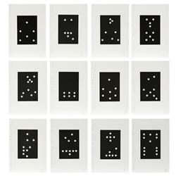 Donald Sultan, Dominoes Portfolio, 28 Aquatints