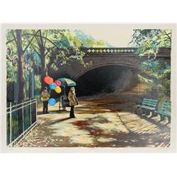 Harry McCormick, Balloons in Central Park, Serigraph