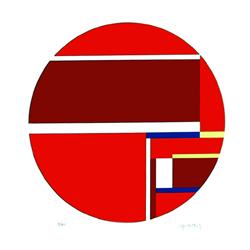 Ilya Bolotowsky, Geometric Op-Art Silkscreen