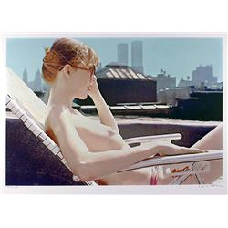 Hilo Chen, Roof-top Sunbather, Silkscreen