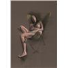 Image 1 : Harry McCormick, Nude in Chair, Pastel Drawing