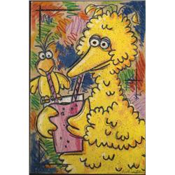 Duerrstein Original Little & Big Bird Painting Muppets