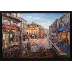 Vadik Suljakov Signed Large Art Hotel des Tours France