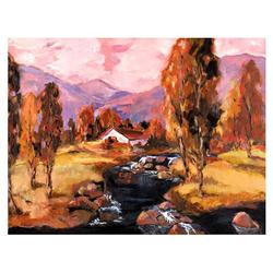 By The Stream Original Acrylic by Natalie Krol 30x40