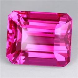 GORGEOUS 24.00 CTs RED TOPAZ EMERALD CUT GEMSTONE