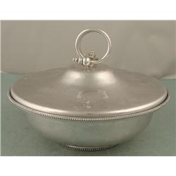 Buenilum Vintage Serving Bowl Deco Hammered Aluminum