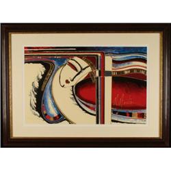 Martiros Manoukian Signed Mixed Media Art Print Woman