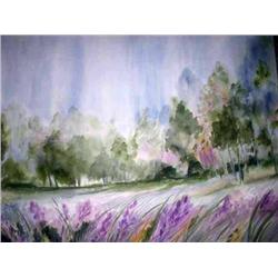 Field Of Dreams By Virginia Dicken Watercolor